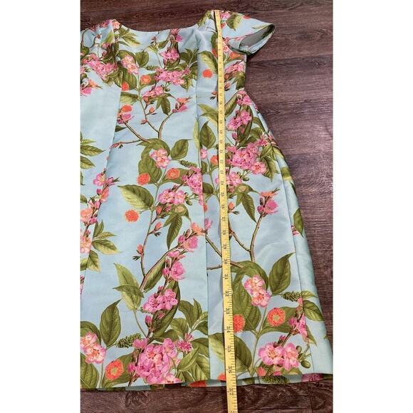 Talbots Botanical Flowers Cap Sleeve Sheath Cocktail Dress Women’s 2 - Picture 4 of 10